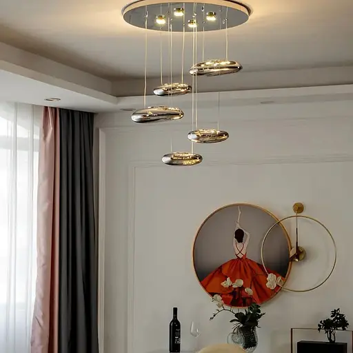 Потолочная люстра Water Drops Line.F S 17G-600 GR - фото 1