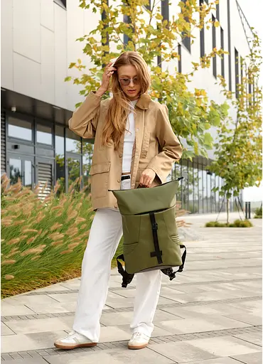 Женский рюкзак Sambag RollTop X хаки 41 х 27 х 18 см (24320119) - фото 5