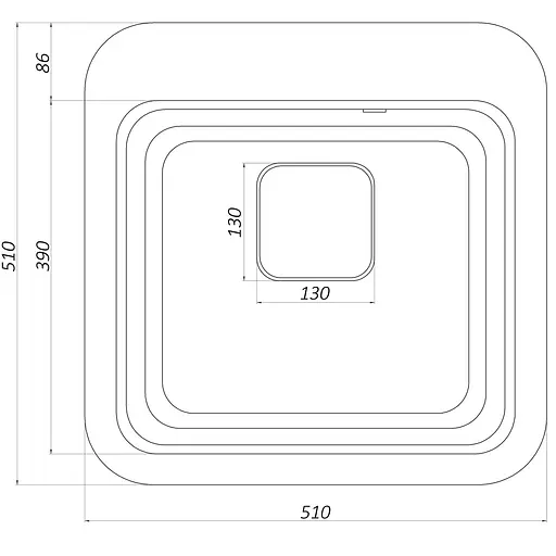 Гранітна мийка Globus Lux Barbora піщаний 510x510 мм А0004, Sand - фото 6