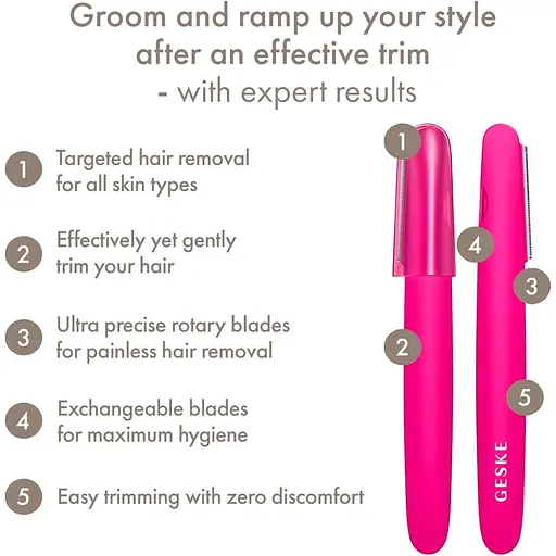 Тример для тіла GESKE Precision Trimmer 4in1 Magenta (HB0452) [132063] - фото 8