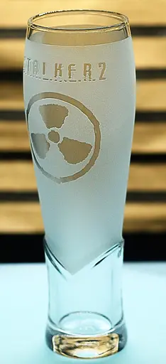 Келих для пива соку води 440 мл з гравіюванням гри Сталкер 2 S.T.A.L.K.E.R. матове скло подарунок фанату гри - фото 3