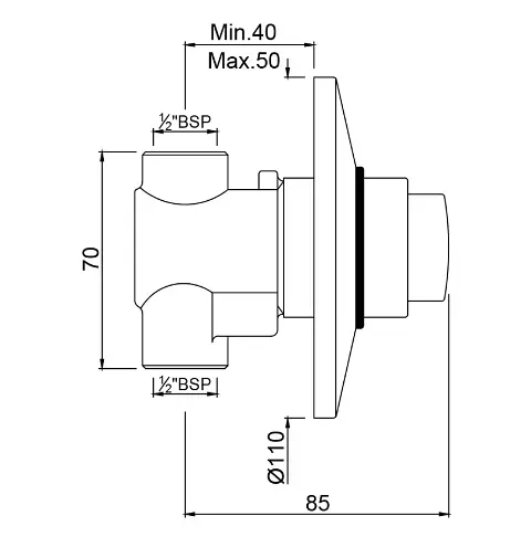 Клавіша смиву прихованого монтажу Jaquar Pressmatic PRS-CHR-073, Хром - фото 2