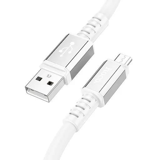 Кабель Hoco X85 Micro USB Strength зарядный кабель для передачи данных 1 м белый - фото 1