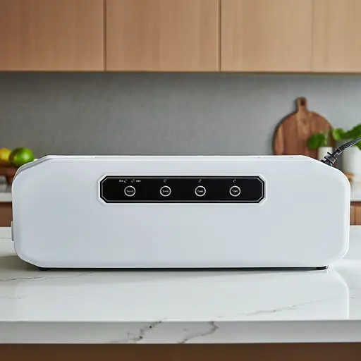 Вакууматор побутовий Yiwu для сухих та вологих продуктів 400 Вт вакуумний пакувальник 4 режими роботи + 10 пакетів Білий HP-11-17W - фото 2