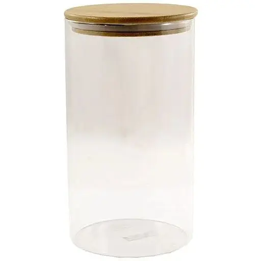 Банка для зберігання Lumines скляна з бамбуковою кришкою 10 x 18 см TS2305D