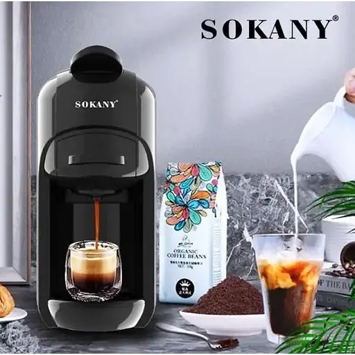 Кофемашина Sokany SK-516, 1450 Вт 600 мл черная - фото 5