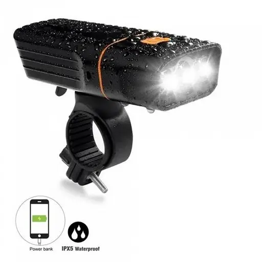 Велофонарь + габарит QX-T3306 (3xXML-T6 + габарит-6SMD) + PowerBank + microUSB (3 режима и 4 режима) - фото 3