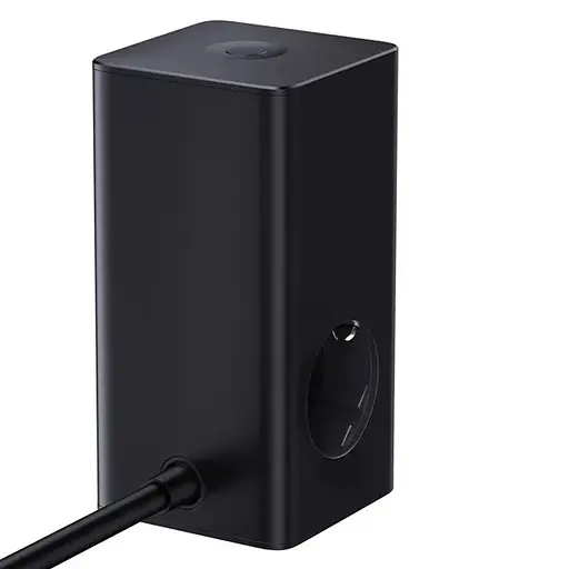 МЗП Baseus PowerCombo Tower PowerStrip 100W (2USB-A/2C/2Socket) (1.5m) (E00023609113-00) Cluster Black - фото 4