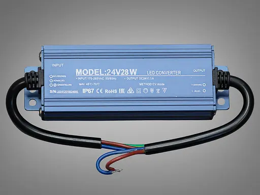 Блок живлення 24 В, для підключення LED стрічки, 28Вт, 1.16А - фото 1