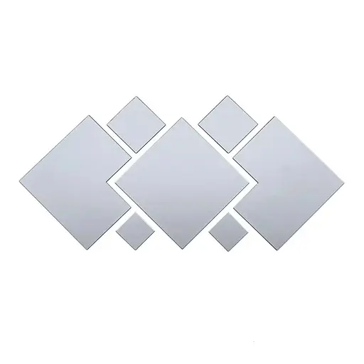 Дзеркальний декор Wall Sticker SW-00002508 акриловий самоклеючий 7 шт. срібло - фото 1
