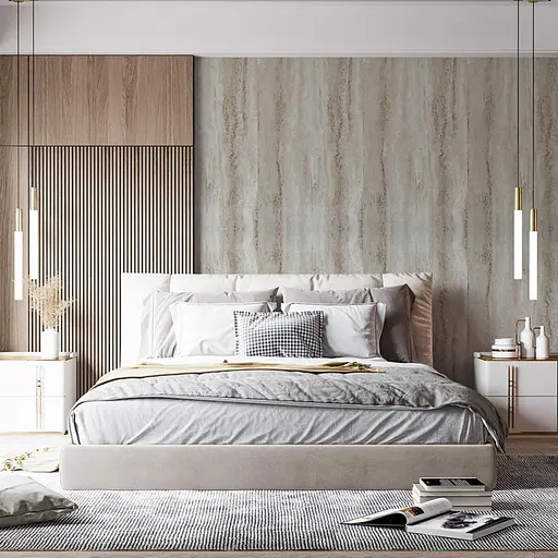 Самоклеющаяся виниловая плитка в рулоне 600х3000х2мм Перламутровый мрамор Глянцевая SW-00001283 - фото 6