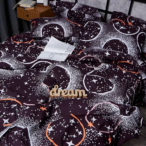 Комплект постільної білизни Moon&Star Бязь Gold Люкс Cosmic Vibes Сімейний 160х220х2 наволочки 2х50х70 - фото 8