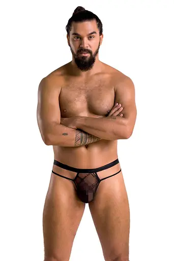 Сексуальні чоловічі стрінги Passion 029 Thong Collin L/XL чорний - фото 2
