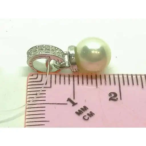 Срібна підвіска Qvaliz з перлами і фіанітами. 90300333-10/3 - фото 3