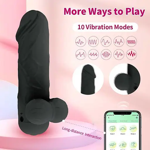 Силіконовий смарт-вібратор Love Spouse міні для жінок чорний - фото 3