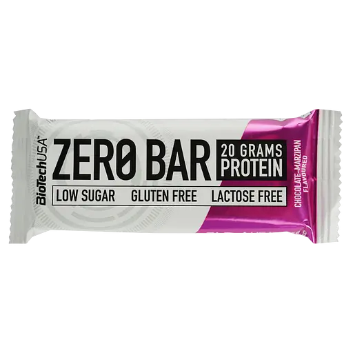 Набір батончик протеїнових BiotechUSA Zero Bar: Chocolate-Banana + Chocolate-Marzipan + Chocolate-Caramel + Cappuccino + Double chocolate 250 г (5 шт. х 50 г) - фото 6