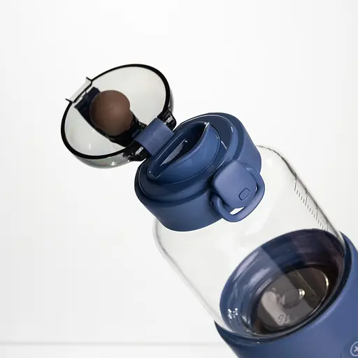 Пляшка з підігрівом для дитячого харчування та напоїв 300 мл з акумулятором підігрівач термос для дитячого харчування Синій Yiwu HW01BL - фото 5