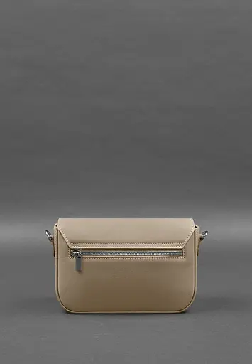 Женская кожаная сумка Mary светло-бежевая - фото 7