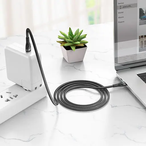 Дата кабель Borofone BX61 Source 60W Type-C to Type-C (1m) Black - фото 4