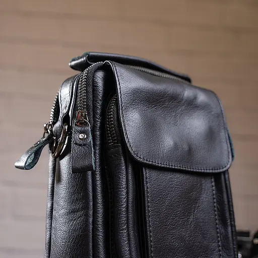 Чоловіча шкіряна сумка Vintage  23х17х6.5 см sum0012338 - фото 7