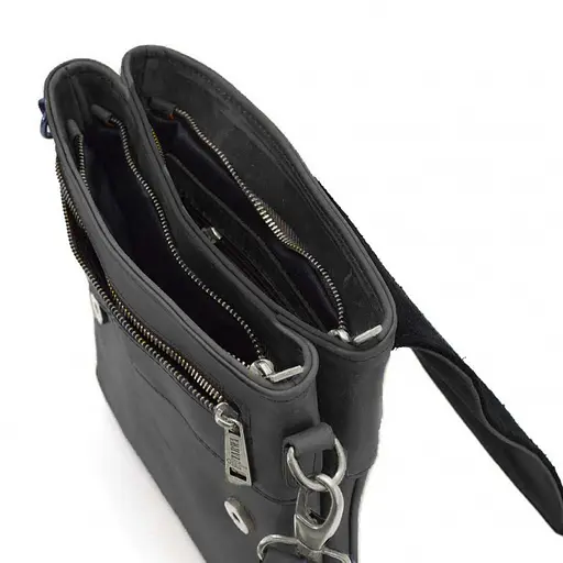 Кожаная мужская сумка через плечо TARWA 25х24х5 см sum0025354 - фото 2