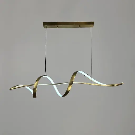 Хвилеподібна люстра у латунному корпусі 100 см | Арт. H26L-1000 AB | Line F - фото 2