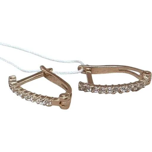 Золотые серьги Гаразд с фианитами. 3532033