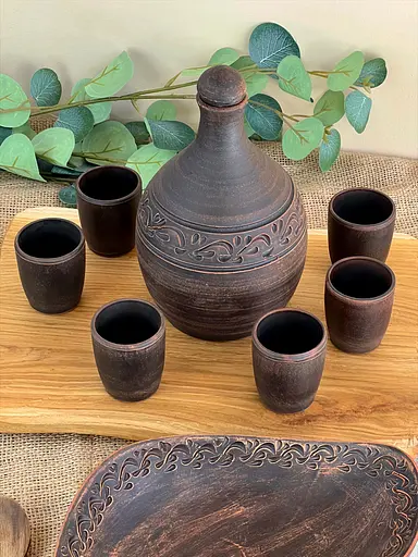 Столовий сервіз подарунковий керамічного (глиняного) посуду Декор