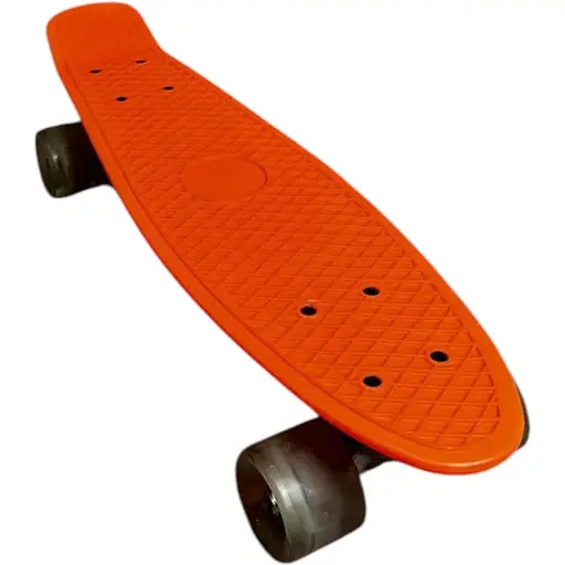 Скейт Пенни Борд A-Toys Penny Board Maraton со светящимися колёсами с декой 55 см оранжевый