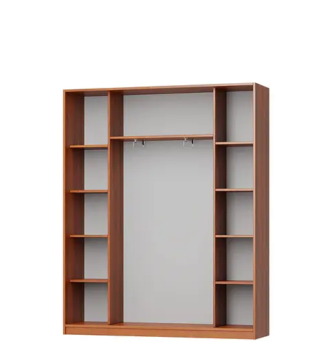 Шафа-купе тридверна MebelStar Комбо AL 2ДСП/Дзеркало 180x45x210 см Бетон (MBS-3222) - фото 2