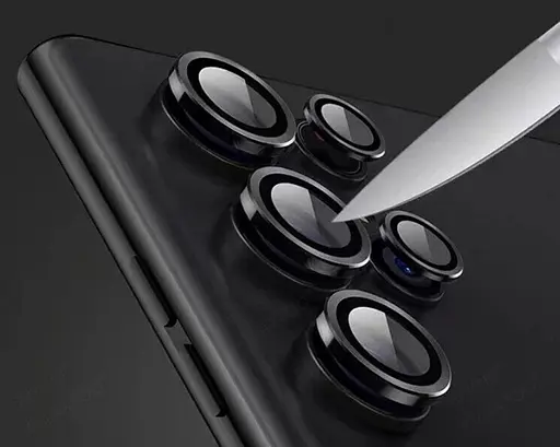 Захисне скло на камеру DK для Samsung Galaxy S23 Ultra S918 Metal Ring Eagle Eye 015718 black - фото 5