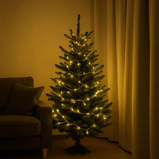 Новорічна гірлянда кімнатна нитка GarlandoPro 10 м 120 LED білий провід Жовте світло W120LED10MWY - фото 3