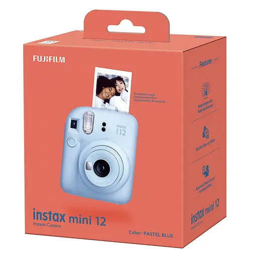 Набор камера Fujifilm Instax Mini 12, Фотобумага 50 шт, Чехол, Фотоальбом 108 фото Голубой - фото 8