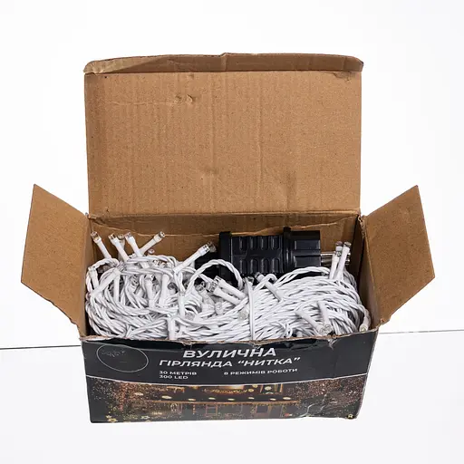 Гірлянда Нитка вулична GarlandoPro 30 м 300 LED білий дріт Білий CF300L30MWW - фото 4