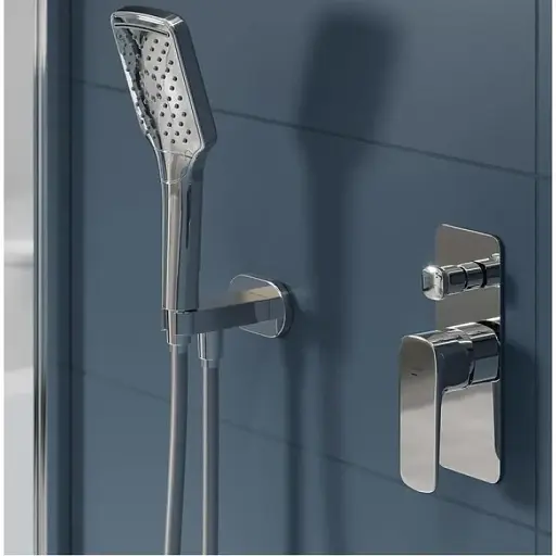 Смеситель для ванны и душа Cersanit Larga S951-374 с коробкой скрытого монтажа Хром 30412 - фото 3