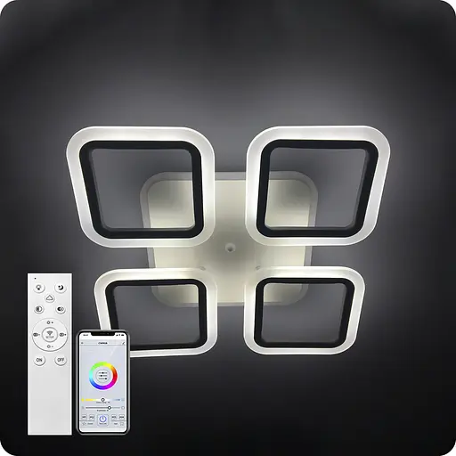 Люстра светодиодная 517 Light 3color с пультом 72Вт Белый (01321) - фото 2