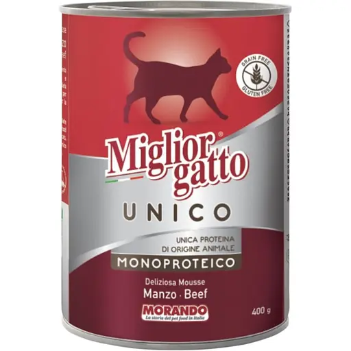 Влажный корм для кошек Morando Migliorgatto Unico Rustic говядина 400 г - фото 1