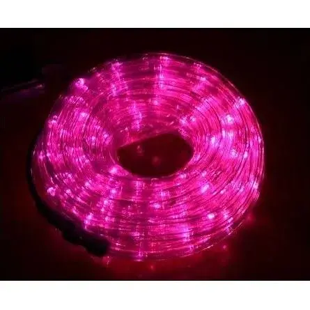 Наружная Герметичная LED гирлянда Дюралайт "Duralight" 10 метров Розовая Pink, 180 Ламп, 8 режимов