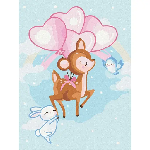 Картина по номерам Друзі оленятка Brushme 30х40 см різнокольорова 000277898