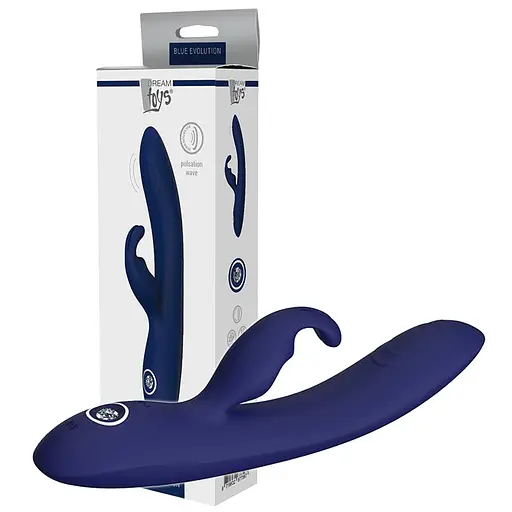 Вібратор-кролик Dreamtoys Blue Evolution Themis 22 см синій - фото 4