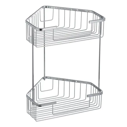Полка-решетка угловая 2-ярусная ZERIX LR335-1 (LL1452) - фото 1