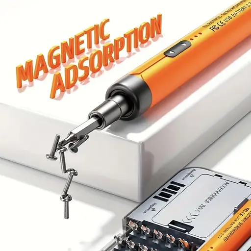 Аккумуляторная отвертка 46 в 1 с магнитными битами. Черная - фото 5