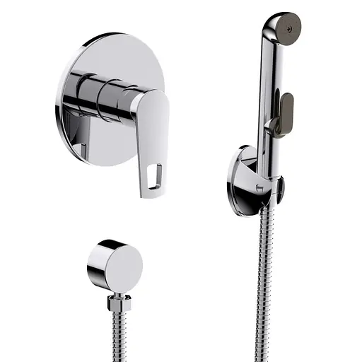 Набір гігієнічного душу прихованого монтажу Volle Solar 1530.160101, Хром - фото 1