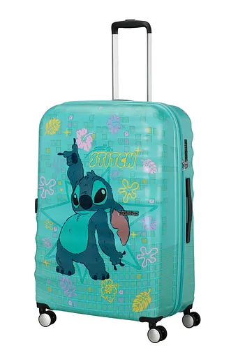 Чемодан American Tourister WAVEBREAKER DISNEY 77 см STITCH FLOWER 77х52х29 31C*57021 - фото 7