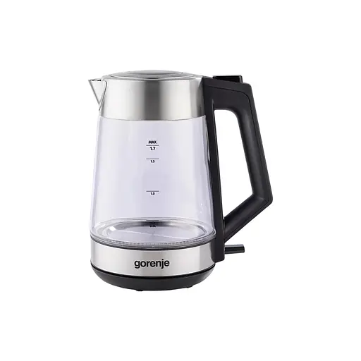 Электрочайник Gorenje 1.7л, 2,200 Вт, strix контроль, стекло, нерж (K17OGS)