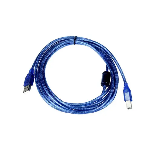 USB-кабель для принтера 3 метра синий - фото 2