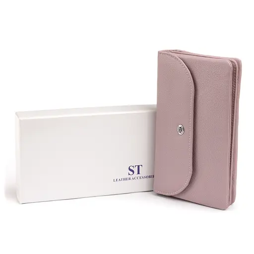 Жіночий шкіряний гаманець-клатч ST Leather 19х9.5х2.5 см acs0015825 - фото 6