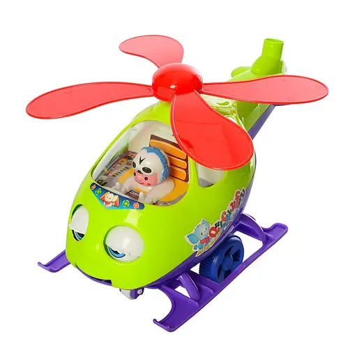 Детская каталка на палке "Вертолет" Bambi 0302(Green) зеленый - фото 1