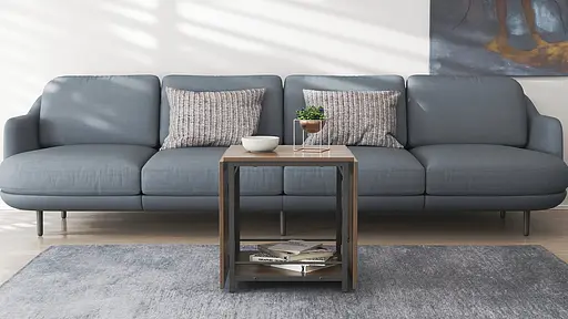 Стіл журнальний трансформер Куб Комбо Ferrum-decor 540x532x500 Чорний метал ДСП Дуб Сонома Трюфель 16 мм (FRD-105154) - фото 13