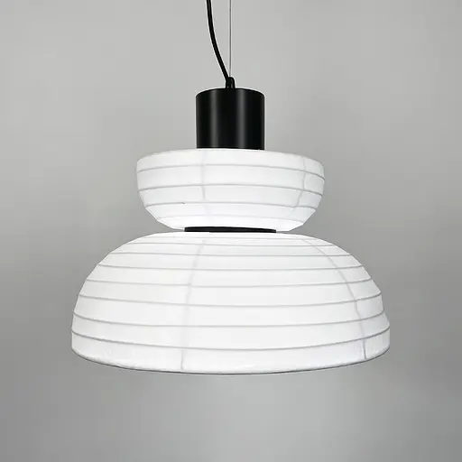 Люстра у чорному корпусі з білим абажуром Ø 40 см | Арт. PL 053-400 | Line F - фото 5